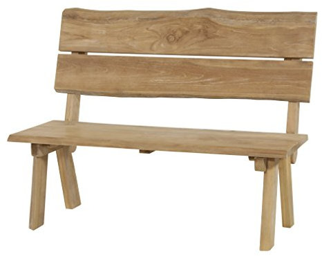 Bank Teak Baumstamm 130cm