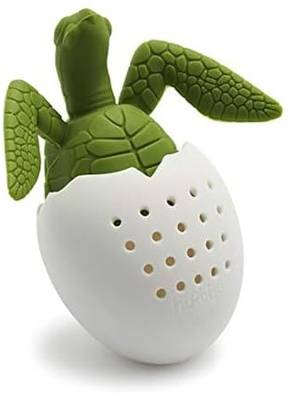 Genuine Fred, Under The Tea, Sea Turtle Reusable Silicone Tea Infuser, Green, Fun Gift for Tea Lovers, Clever Kitchen Gadget