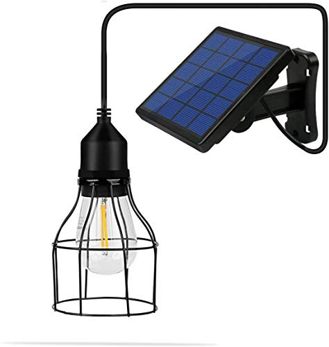 Lixada Solar Hängeleuchte Klassische E27 LED Außen hängend Solar Powered Sensitive Schuppen Lichter, Wasserdicht Hängeleuchte Dekoration Lampe für Scheune Farm Garten Hof Terrasse Haus Landschaft