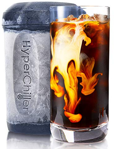 HyperChiller HC2BG Patented Iced Coffee/Beverage Cooler, Ready in One Minute, Reusable for Iced Tea, Wine, Spirits, Alcohol, Juice, 354 Gram, Slate Blue