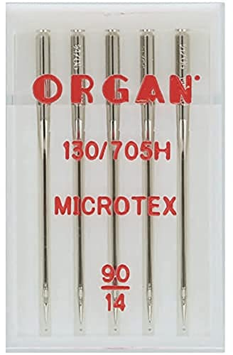 ORGAN NEEDLES 5506090 Maschinennadeln, Silber, 90/14 Größe, 5 Count