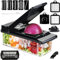 Cortador de Verduras 15 En 1, IDIQIB Mandolina de Cocina, Cortador Verduras Manual Multifunción Con Separador De Huevos, Picador de Verduras Rallador de Cocina para Cebollas Tomates Zanahoria Pepino