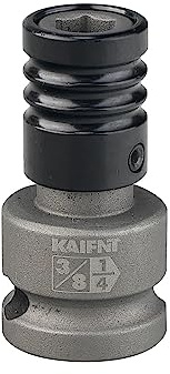 KAIFNT K352-006 3/8-inch Drive to 1/4-inch Hex Bit Holder Socket, 3/8 DR to 1/4 H Quick Change Impact Adapter