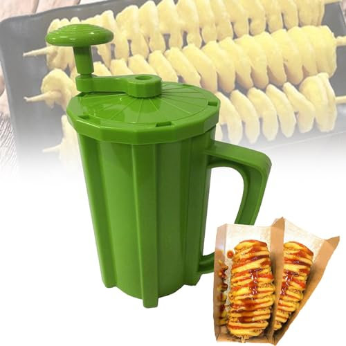 Tornado Potato Spiral Cutter, ZPRMMN Vegetable Spiralizer Spiral Slicer Manual Stainless Steel Potatoes Twister Cutter