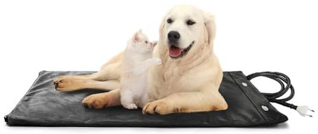 Wintem HeatUp Heizdecke für Haustiere Hunde und Katzen Heizdecke Elektrischer Thermoteppich Hundebett Abdeckung Wasserdicht Abnehmbarer Bezug 60x40cm