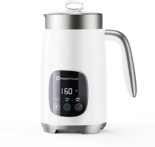 Maestri House Milk Frother, Variable Temp and Froth Thickness DualFro 400 Milk Frother and Steamer, 14.1OZ/400ML Smart Touch Control Foam Maker, Memory Function for Latte, Warm Milk, Hot Chocolate