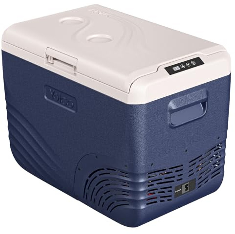 Yolco NX40 Blue Elektrische Kompressor-Kühlbox, App Steuerung per Bluetooth, 12/24 V und 230 V, mit USB Anschluss für Auto, LKW, Boot, 37 Liter