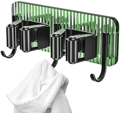 Mopp-Halterung, Wandhalterung, Mopp-Halter – Klebehaken für Mopp | Besen-Organizer, Wandhalterung für Mopp, kein Bohren
