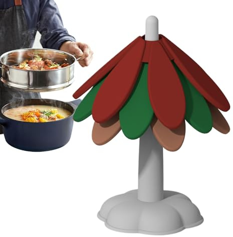 Dessous de Verre en Silicone pour Arbre de Noël,Dessous de Verre en Silicone pour Arbre de Noël | Tapis de Table résistants à la Chaleur, Dessous de Plat,Tapis Isolant pour Table d'arbre, sous-Verres