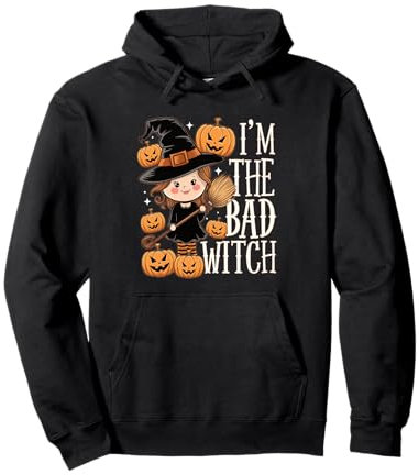 Halloween-Hexe Ich bin die böse Hexe Halloween Pullover Hoodie