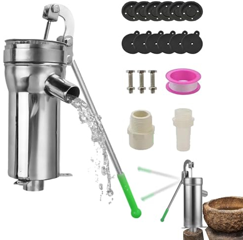 Bomba manual Well, bomba manual de Courtyard Well, bomba de mano profunda, bomba de agua ondulada, bomba de agua de tierra, bomba de mano para agua potable, bomba manual de agua, bomba de agua para