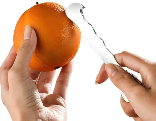 VANYI Orange Peeler Tool & Citrus Peeler- 304 Stainless Steel Fruit Peeler for Oranges, Grapefruits, Lemons | Ergonomic Safe Cutter & Slicer, Easy Peel Skin Remover