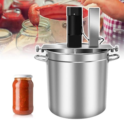agreilduite Mezclador Eléctrico Industrial para Mermeladas - Máquina Automática de Gran Capacidad (20L/25L/40L/60L) para Salsas/Conservas, Velocidad Ajustable con Raspado de Fondo,60L