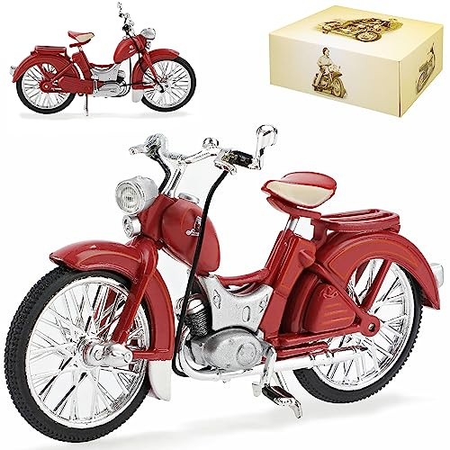 alles-meine.de GmbH Simson SR 2 Rot Braun DDR Atlas Collection 1/24 Modellcarsonline Modell Motorrad mit individiuellem Wunschkennzeichen
