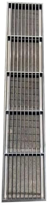 HSIRYAOHD Kit de vidange à canal peu profond pour l'extérieur, grilles de sol, profil bas, couvercle de drainage linéaire en acier inoxydable, pour allée de patio, trottoir, cour, jardin, garage
