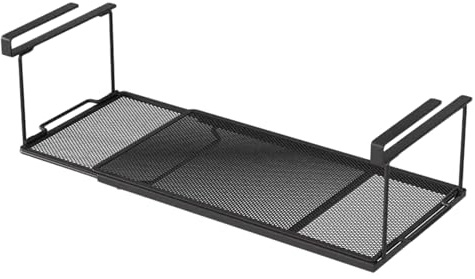 Billowvolve Estantería ajustable para debajo del armario, cesta colgante de metal, 38-70 cm, organizador de armario de cocina, extensible, organizador de zapatos para armario