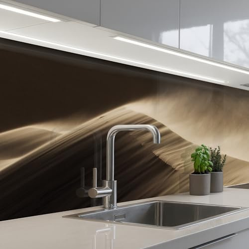 KitchenYeah© Credence Cuisine Sur Mesure 80x300 cm Plaque Adhesive Murale Panneau Decoratif Interieur Peel And Stick Mural Protection Mur Désert - Sable - Nature - Dune