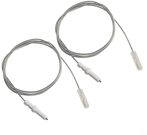 Allthingstore Electrodo de encendido para cocinas de gas y estufas de cocina – 2 cables de 900 mm HV, longitud de cerámica de 35 a 45 mm (35 mm)