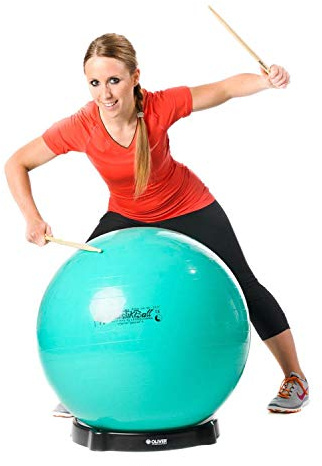PEZZI Drums Komb Gymnastikball Standard 65 cm, Ballschale + Drumsticks