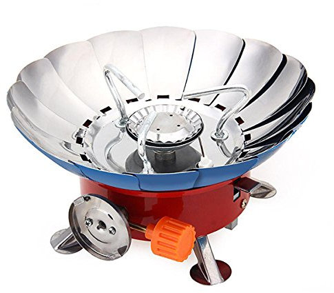 YOUTTOO Portable Lotus Shape Windproof Camping Gas Stove Mini Outdoor BBQ Grill Stove Backpack Picnic Burner