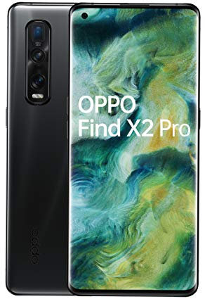 OPPO Find X2 Pro Smartphone, écran 6,7 OLED, 3, caméras, 12 Go RAM + 512 Go de stockage, batterie 4260 mAh, Single SIM, 2020 [version italienne], Ceramic noir (reconditionné)