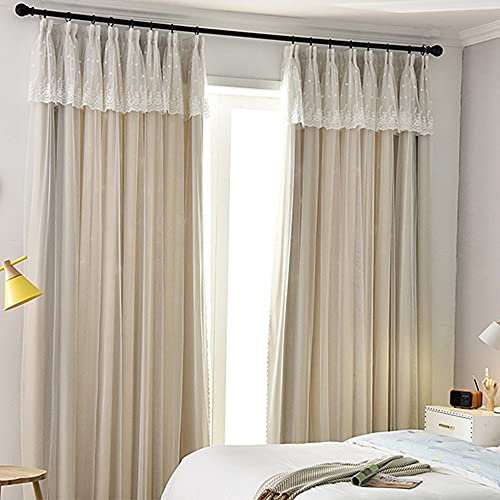 Bestenrose Vorhang Blickdicht Doppelvorhang Kinderzimmer Vorhänge Mit Kräuselband Gardinen Verdunkelungsvorhang FüR Kinderzimmer Junge MäDchen Schlafzimmer Wohnzimmer 1 StüCke (Beige, B130 x H150 cm)