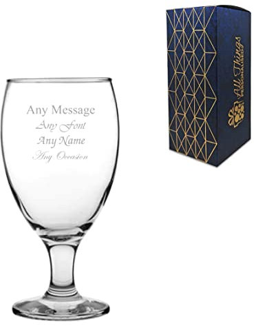 Personalised Engraved 590ml Classic Snifter Beer Glass with Gift Box