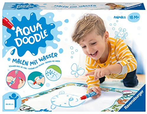 Ravensburger Aquadoodle Animals - Spielzeug ab 1,5 Jahre | Malset für fleckenfreies Malen mit Wasser, Inklusive Matte und Stift, Geschenk für Kleinkinder
