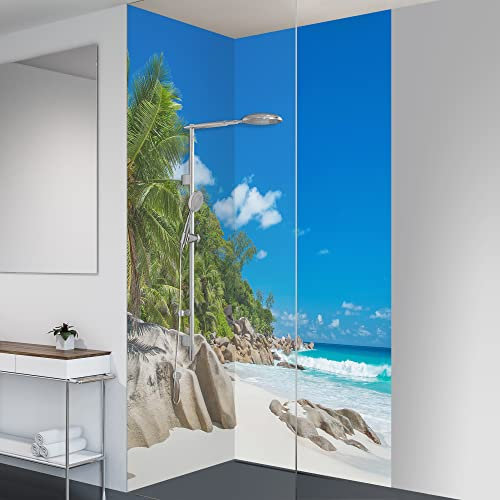 yourplate Duschrückwände mit individueller Größe (2 Rückwände – Premium Nano Matt – bsso03) – Duschrückwand Alu mit Feuchtigkeitsschutz – Rückwand Dusche zur einfachen Montage