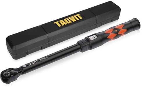 TAGVIT Drehmomentschlüssel 3/8”, 10-60 Nm Fahrrad & Motorrad Drehmomentschlüssel, ±3% Fehlergenauigkeit mit Aufbewahrungsbox für Fahrrad, Motorrad, TA-052