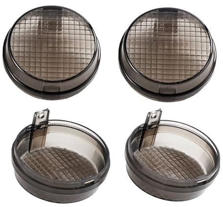 KIESEY Rauch vorne hinten Motorrad Blinker Lichtabdeckung Anzeigelinse/Passend for Hon.da Shadow VTX Cruisers/Passend for Kawasaki Vulcan 2000 1600 1300 (Color : 4PCS)