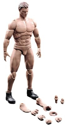Fremego 1/12 Scale Action Figure,6inch Male Strong Muscular Flexible Miniature Action Figure Body Doll Collection
