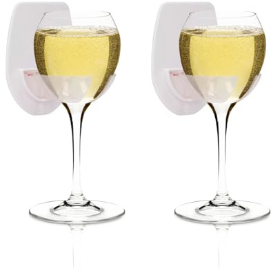 2PCS Shower Beer Bath Wine Holder, Shower Bath Wine Holder for Shower, Beverage Water Shower Caddy for Wine Glasses, Beer Cans, Bottles, Cups, Portable Cupholder Bathroom