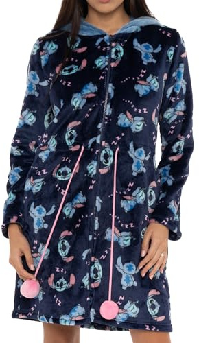 Disney Robe De Chambre Stitch Femme | Peignoir Femme Stitch | Peignoir Femme Polaire