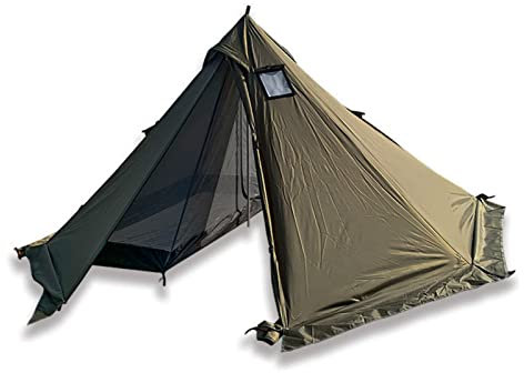 Winterofen Tipi Zelt Wasserdicht 1 Person Campingzelt mit Schneerock - Pyramide Hot Outdoor Tipi Zelt