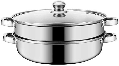 Cooking Pot, Multifunctional Double-Layer Soup Pot Steamer 28cm Thick Steamer, Compatible with Gas Stove, Furnace, Induction, Electric Halogen Oven