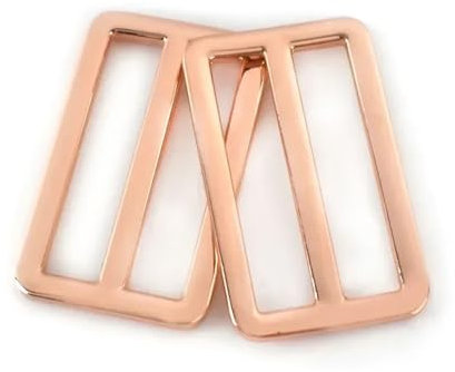 GIJMZY Buckles for Bag Strap 10/20Pcs 20-50mm Metal Buckles For Bag Strap Slider Tri Glide Adjuster Clasp Webbing Backpack Hooks Loops DIY Accessories(RoseGold,25mm-10Pcs)