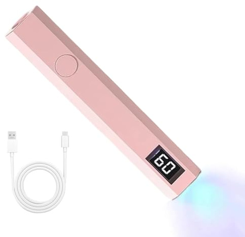 Luce UV Per Unghie In Gel Singolo Lampada Polimerizzante Portatile Per | Ricaricabile Mini Penna UV Portatile Per Adesivi Unghie Asciugatore Colla 2 Timer E Polimerizzatore Per D