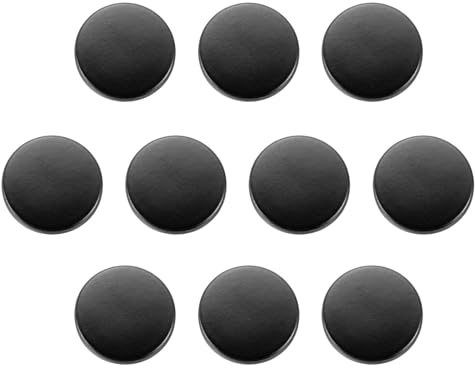 sourcing map Runde Metallknöpfe, 20 l, 12,5 mm, Schaft aus Zinklegierung, flacher Nähknopf, Ersatzknöpfe für Kleidung, Dekoration, DIY-Zubehör, einfarbig, Schwarz, 10 Stück