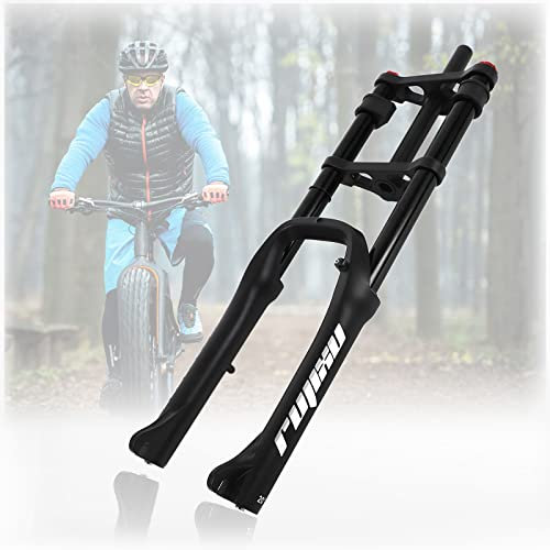Fahrrad-Gabel, 50,8 cm, fett, 10,2 cm, Federgabel, 3,8 cm, Mountainbikes, Luftgabel, Reisen, 110 mm, verstellbare Rückprall-Scheibenbremse, QR für Schnee, Strand