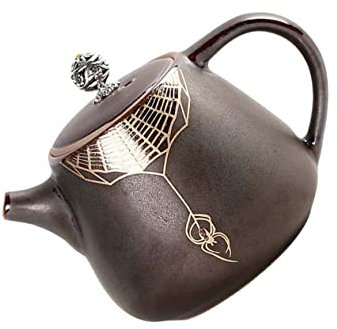 Mikinona Tetera De Japonés Tetera De Porcelana Esmalte Oxidado Hogar Para Preparar Té Portátil Para Uso Diario