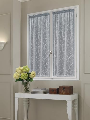 Cargo Import Srl TENDINA COPPIA MARTE con PASSANTE 60 x 150 cm - 100% Poliestere (GRIGIO)