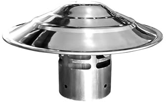 201 Chapeau de pluie en acier inoxydable, protection contre la pluie for ventilation de toit, protection de ventilation de hotte de cheminée extérieure, protection de conduit de fumée extérieur(60mm)