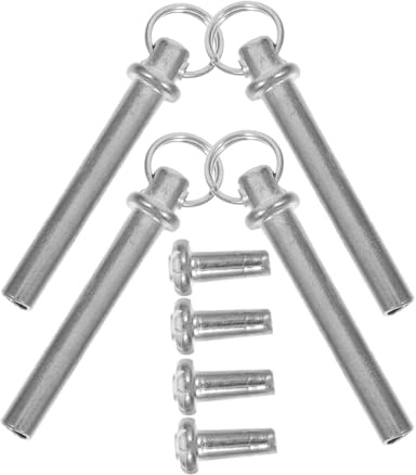 CLISPEED Kit de Réparation Accessoires Élégants 4 Sets Rivets en Métal Argenté Anneau Pompon de Ventilateur Pliant pour Éventails Papier Faits Main DIY