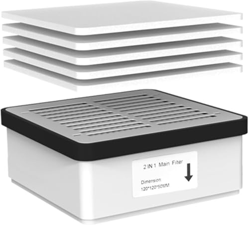 KINGSOM-K7 Lötabsaugung Ersatzfilter-Set – 5*Vorfilter + 1*Hauptfilter - Grüne Version