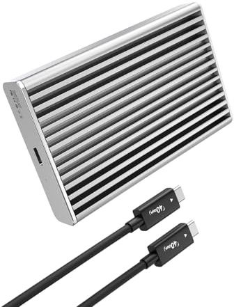 ANYOYO Enclosure SSD M.2 NVMe da 40 Gbps con dissipazione del calore in lega di alluminio, custodia SSD esterna senza rumore, compatibile con Thunderbolt 4/3/USB4, supporto SSD M/B+M Key SSD