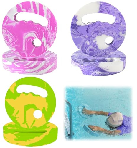 Stonivislyt Aqua Fitness Scheiben, 6X Eva Aqua Fitness Gerät, Handgerät Schwimmtrainings Kickboards, Wasser Paddel Training Im Pool