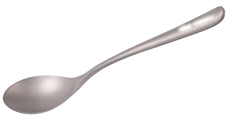Fesjoy Robustes Set aus Gabeln und Löffeln aus Titan für Camping, Mittag- und Abendessen, Tragbares Besteck für Rucksacktouren Picknicks, Titanbesteck mit Langem Griff (Löffel)