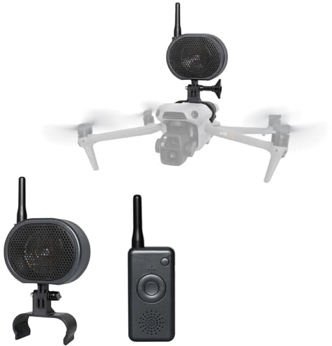 Altoparlante per drone in tempo reale per DJI Mavic Air 3/3S, citofono portatile a lunga distanza senza interferenze + altoparlante di annuncio a lungo raggio
