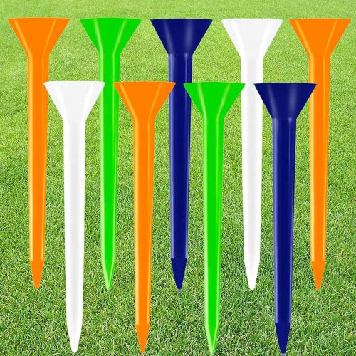 XJBTBA Golf T-shirts Plast 70 mm 83 mm 2 3/4 3 1/4 Inch Okrossbart värde 50, Golf Tränings T-shirt Stable Pro Upgrade Step Up Lång Färg Vit Blå Orange Grön Blandat för män Kvinnor